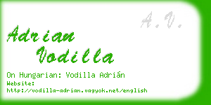 adrian vodilla business card