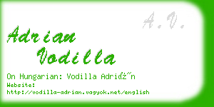 adrian vodilla business card